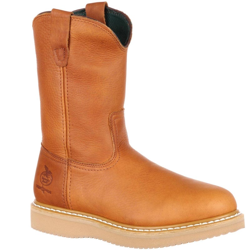 Georgia Boot Wedge Work Wellington, Barracuda Gold, Size 10(M) - Image 2